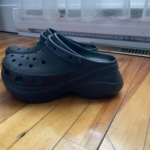 Black Platform Clogs
